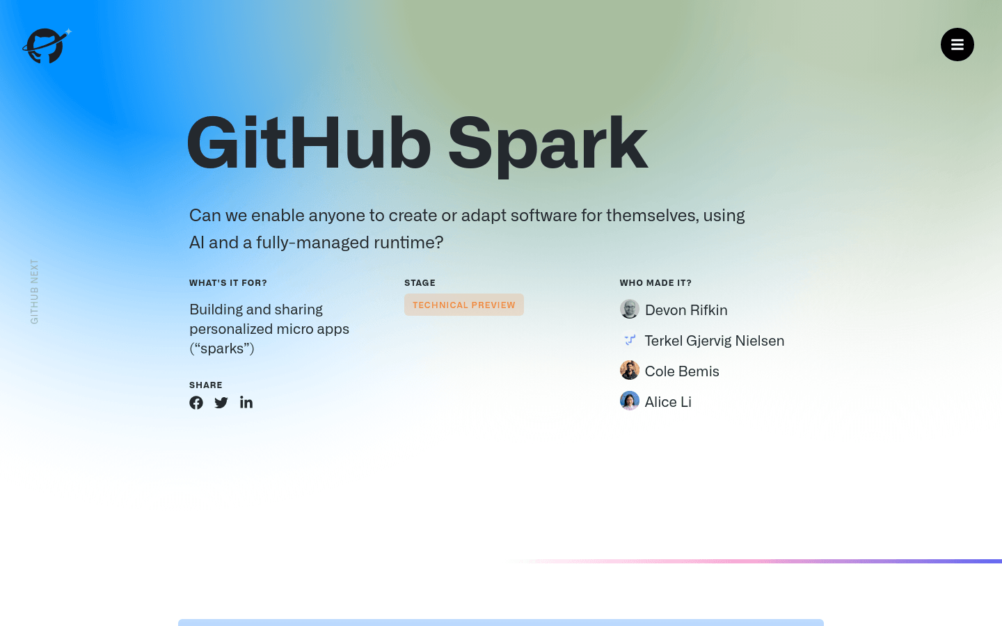 GitHub Spark: AI-Driven Micro-App Creation Tool