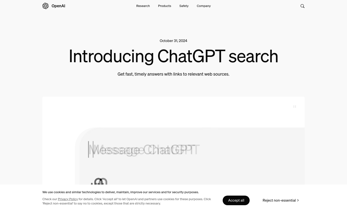 ChatGPT Search: Real-time Natural Language Search