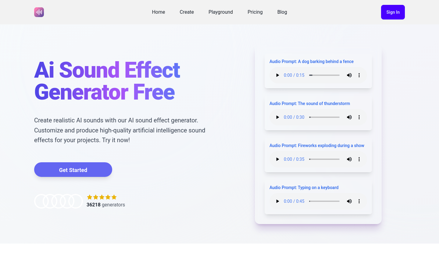 AI Sound Effect Generator