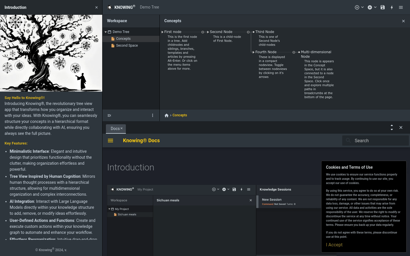 Knowing: AI-Integrated Tree View Application