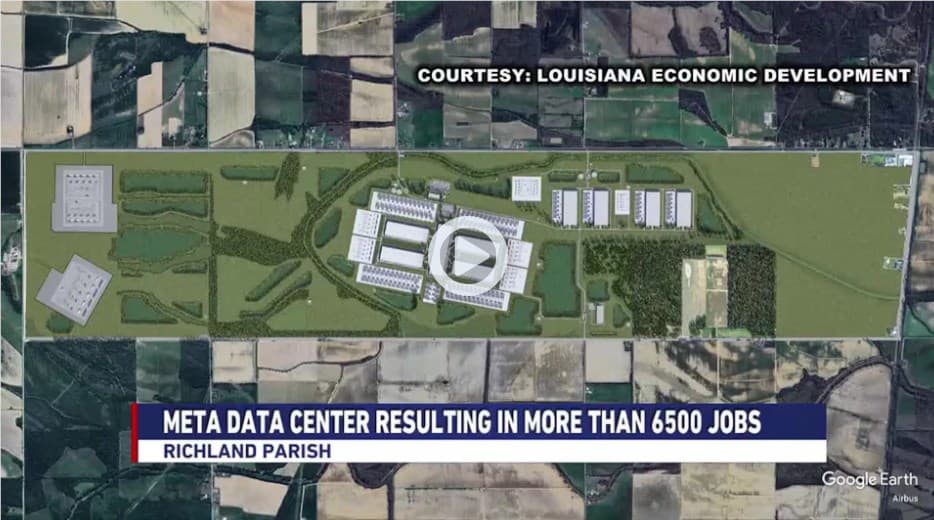 Meta's AI Data Center Set to Create 6,500 Jobs in Louisiana