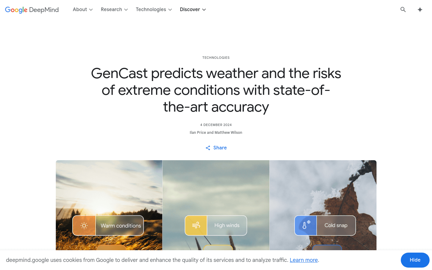 GenCast: Advanced AI Weather Forecasting Tool