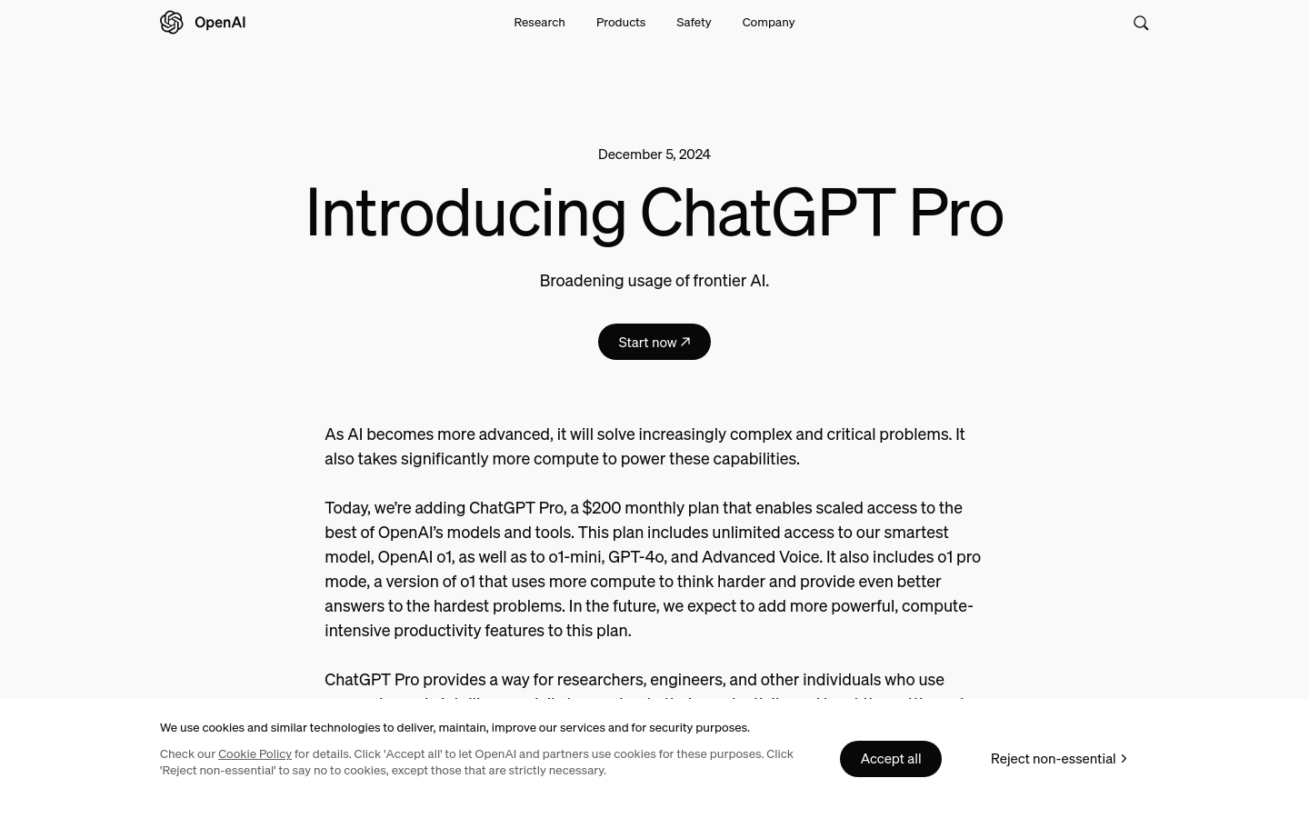 ChatGPT Pro: Advanced AI Access Subscription