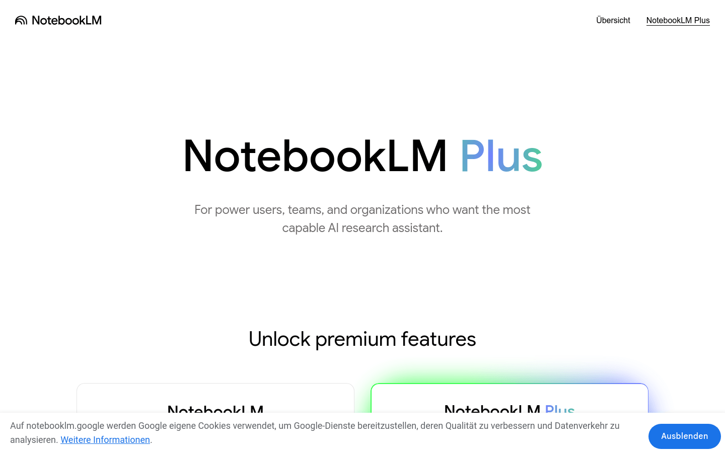 NotebookLM Plus - AI-Powered Research Assistant