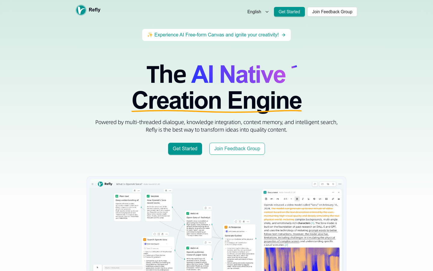 Refly: AI-Powered Creation Engine for Content Development