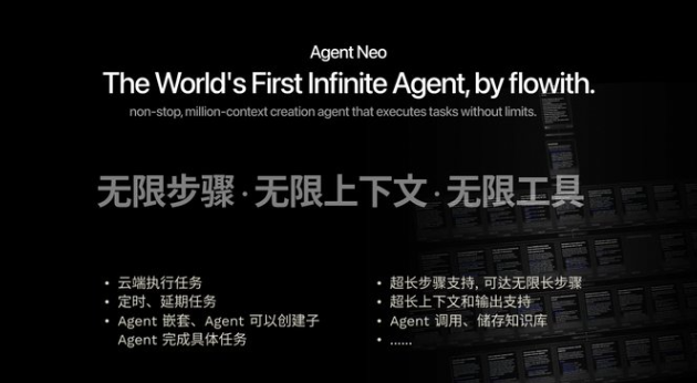 Flowith Launches NEO: The First AI Agent with Unlimited Capabilities