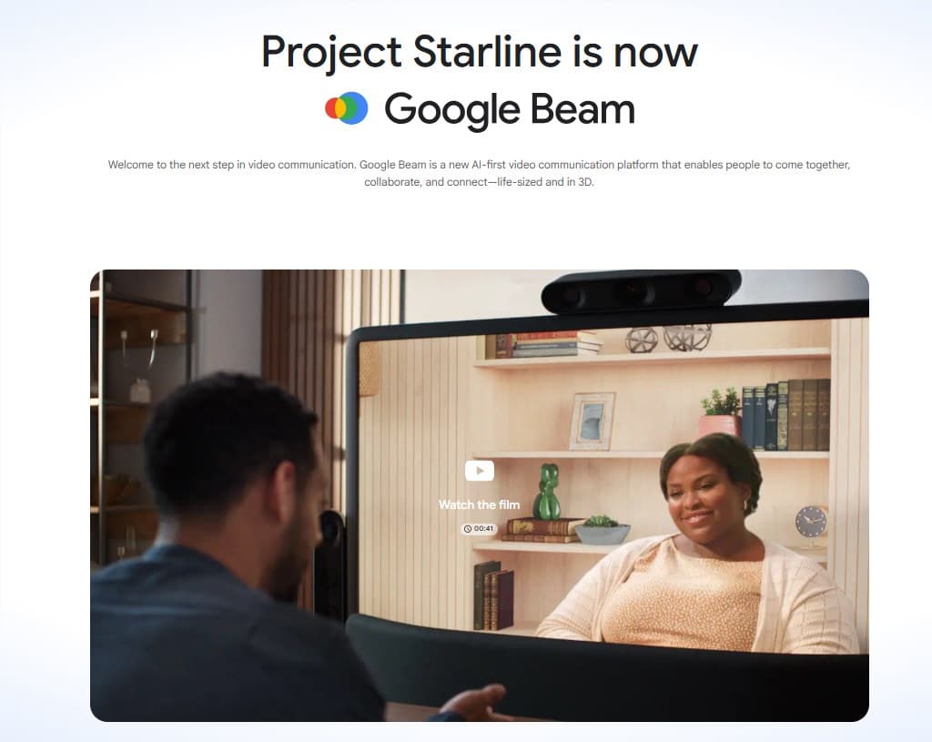 Google Beam Transforms Video Calls into 3D Experiences with AI