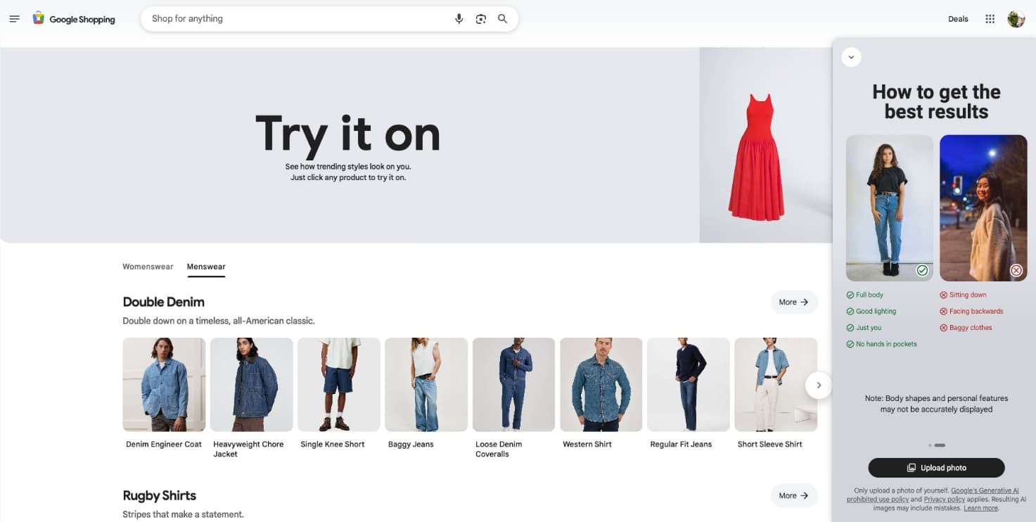 Google's AI-Powered Virtual Try-On Feature Expands Across U.S.