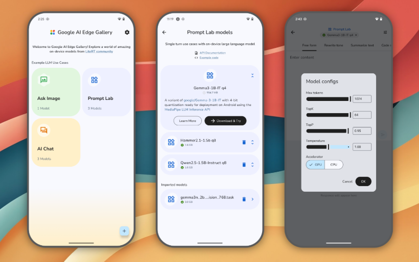 Google Launches AI Edge Gallery with Gemma 3n for Local AI Development