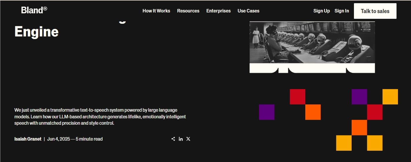 Bland AI's TTS Engine Achieves Breakthrough in Voice Cloning